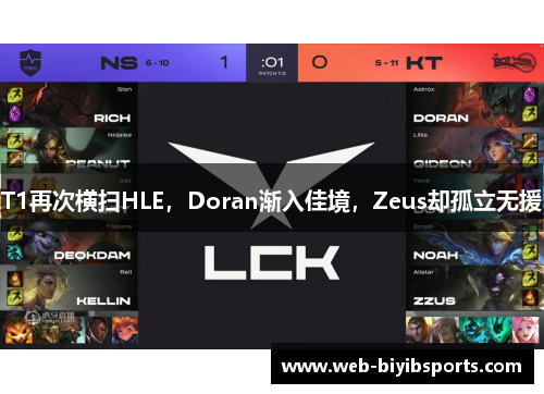 T1再次横扫HLE，Doran渐入佳境，Zeus却孤立无援